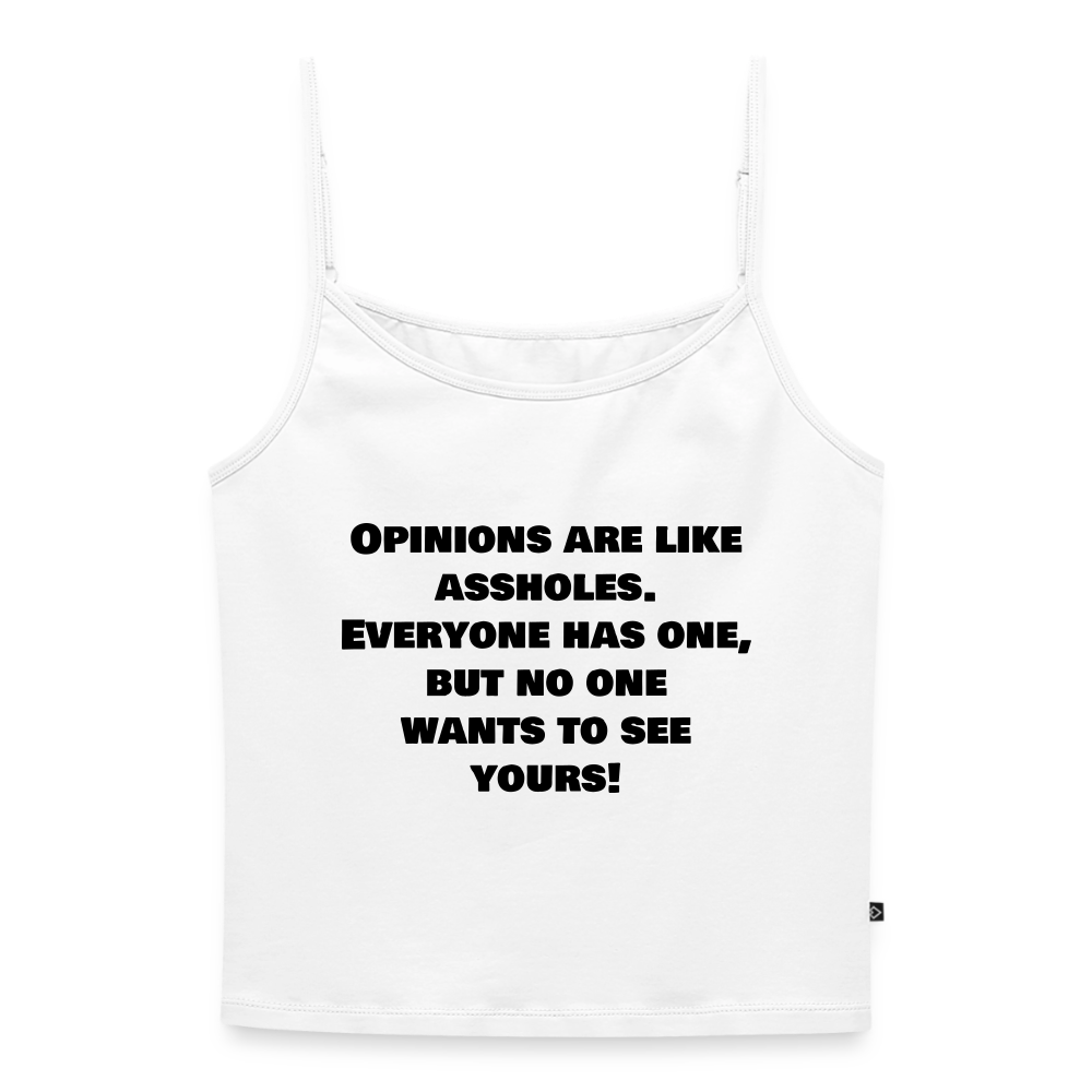 Women's Premium  Spaghetti Top - white