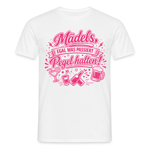 "Men's" T-Shirt -  Eskalation Rosa - white