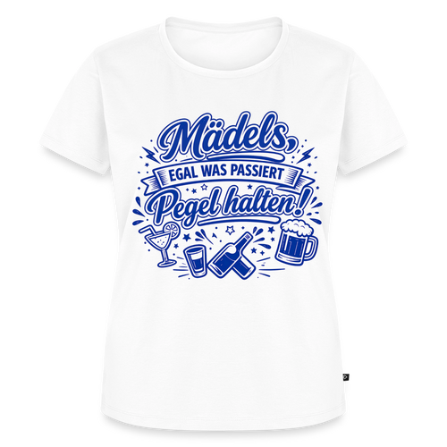 Mädels Party Shirt - Blau - white