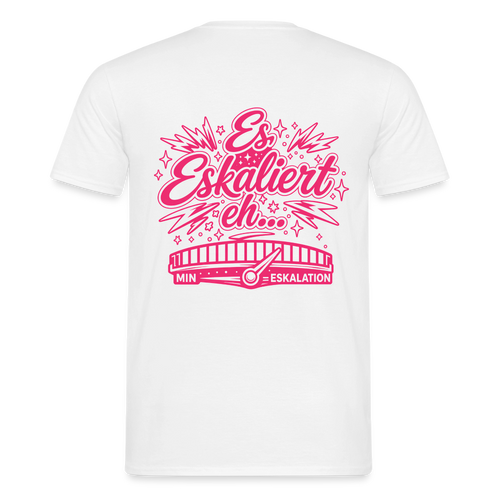 "Men's" T-Shirt -  Eskalation Rosa - white