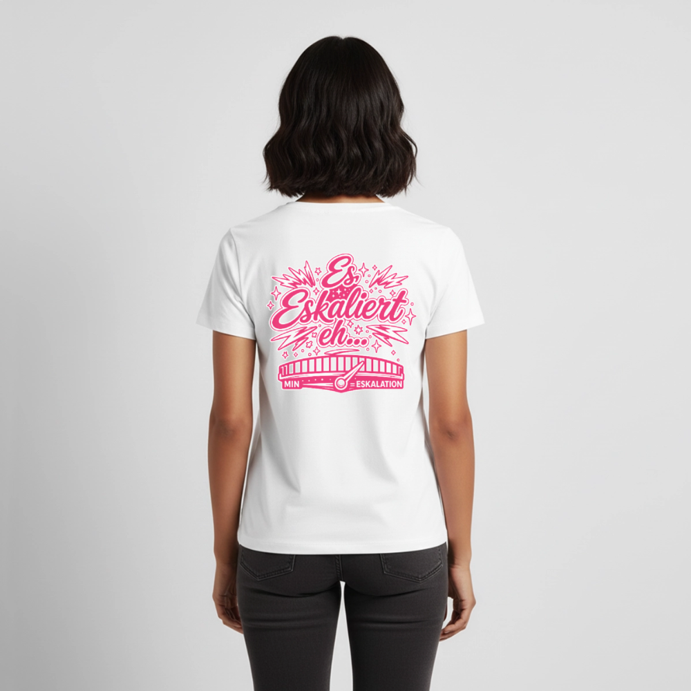 Mädels Party Shirt - Pegel halten!  - Rosa - white