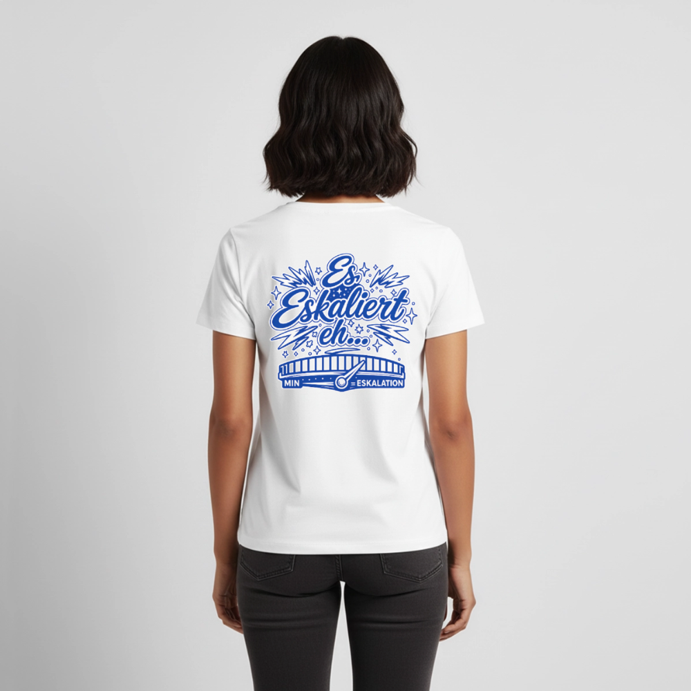 Mädels Party Shirt - Blau - white