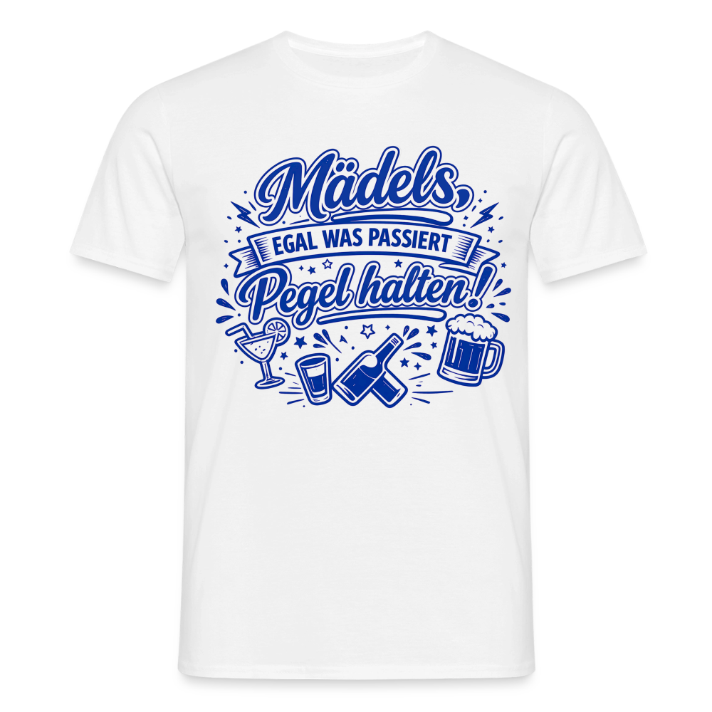 "Men's" T-Shirt - Eskalation Blau - white