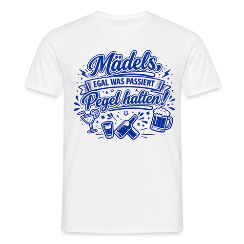 "Men's" T-Shirt - Eskalation Blau - white